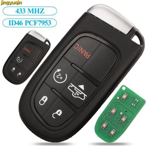 Jingyuqin Remote Smart Car Key Genuine Parts 433MHz ID46 pcf7953 For Dodge Ram 2500 2013-2019 GQ4-54T 4/5BTN Original Factory