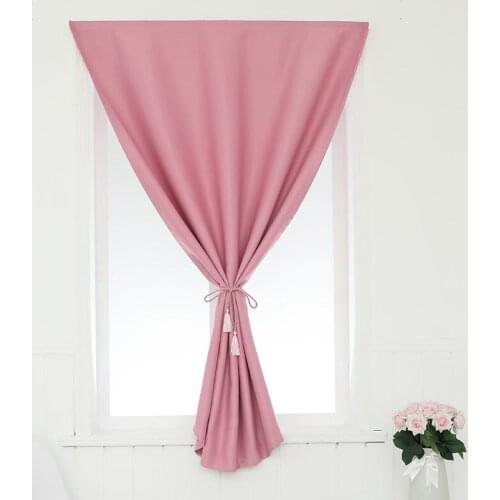 1pcs Bay Window Thin Section Perforated Blackout Curtains Dormitory Bedroom Home Curtains Simple Modern Printed Textiles F8348