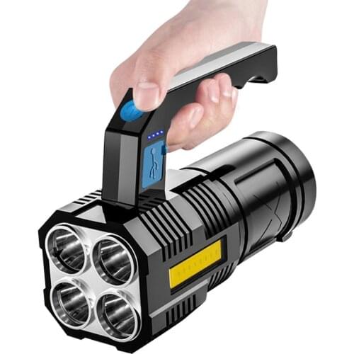 Searchlight Strong Light Led Portable Flashlight Multifunctional Outdoor Cob Side Lamp Rechargeable Patrol Camping Portable Lamp
