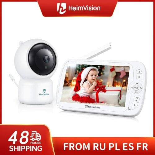 HeimVision HMB33MQ Soothe 3 Video Baby Monitor 1080P Night Vision 360° PTZ Remote VOX Mode 8 Lullabies 5"LCD Display Kid Camera