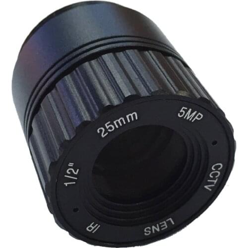 X4pcs HD 5mp 25mm CCTV Lens 1/2" Fixed Iris IR Infrared CS view 70m 90 degrees angle For IP Camera