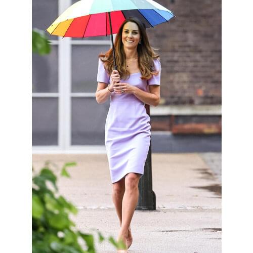 Kate Middleton Fashion New Womens Summer High Quality Casual Party Vintage Elegant Chic Gentlewoman Short Sleeve Pencil Dress
