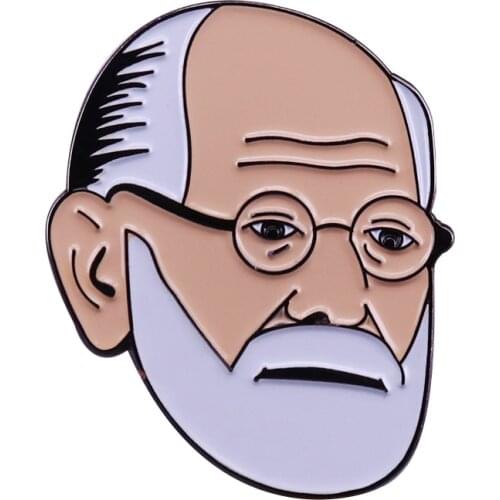 Sigmund Freud psychology badge pop art decor