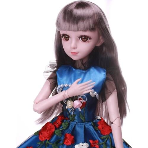 1/3 BJD Doll 60cm Plastic joint moveable doll, includes the body ,head eye,dress,shoes