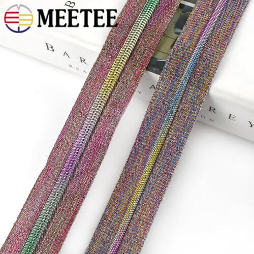 10/20meters Meetee Colored 3# Nylon Zippers For Sewing DIY Zip Sports Coat Clothing Bag Zipper Garment Sewing Accessories ZA135