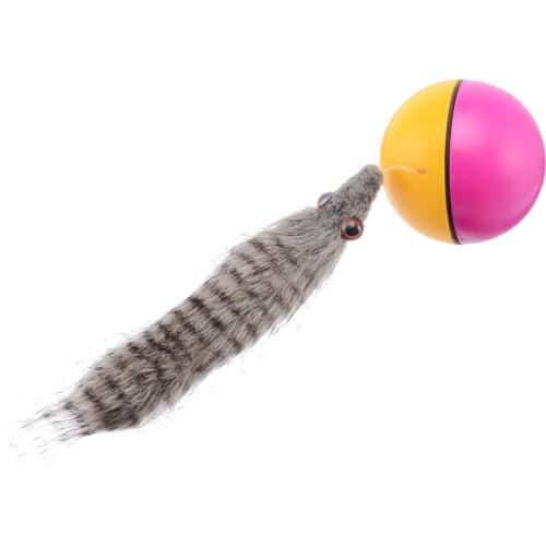 12cm Beaver Jumping Rolling Ball Plastic Funny Jumping Moving Rolling Balls Toys Electric Dog Cat Weasel Pet Toy Supplies