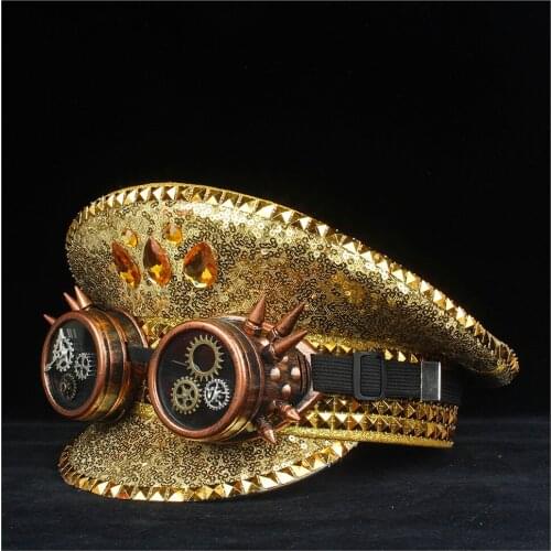 2019 Fashion Men Women Police Hat With Gear Classes Performance Military Hat Captain Hat 3 Size