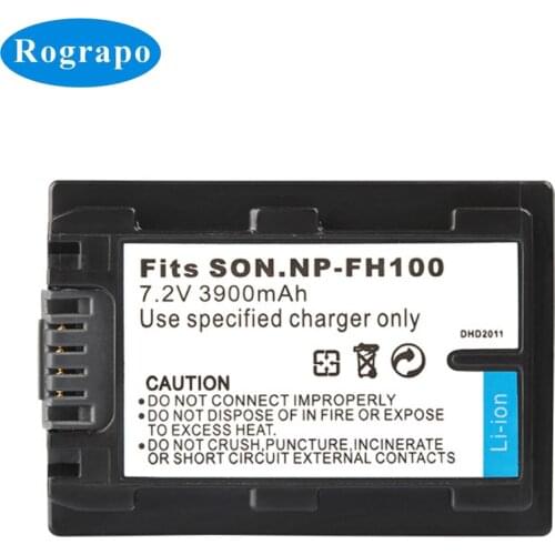 New 3900mAh NP-FH100 NP FH100 Camera Battery For Sony DCR-SX40 SX40R SX41 HDR-CX105 FH90 FH70 FH60 FH40 FH30 FP50 Accumulator