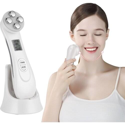 Face Skin EMS Mesotherapy Electroporation RF Radio Frequency Facial LED Photon Skin Care Device Face Lifting Tighten Beauty Tool