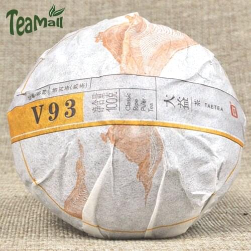 2015 TAETEA V93 Ripe Puer Chinese Tea Yunnan Shu Puer Chinese Tea Tuocha 100g