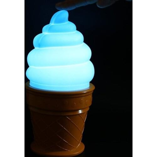 Colorful Ice Cream Cone Shaped Led Table Desk Lamp Children Battery Power LED Light Bedroom LED Novelty Lighting Bar Light