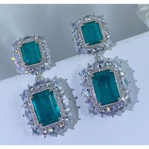 Designer Fashion 925 Sterling Silver Jewelry 3A Cubic Zirconia Party Earring