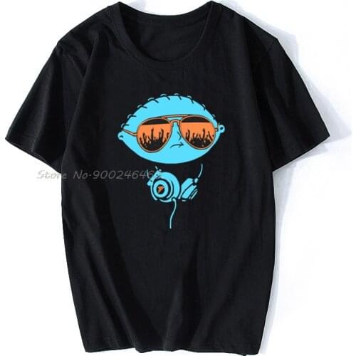 DJ Stewie Tshirt Hip Hop Male Tops Tees Heavy Metal Summer Crew Neck Cotton Men T-Shirt Rapper Custom T Shirt Street Music
