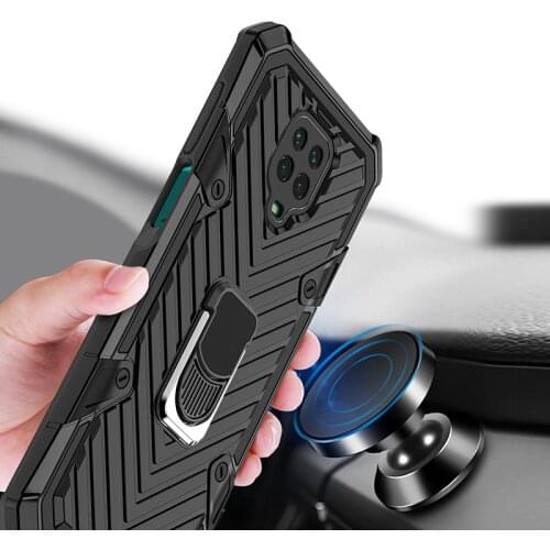 For Xiaomi Redmi Note 9S Note9 Pro max Poco M2 Pro Cases Shockproof Armor Case Ring Stand Bumper Phone Case Back Cover PC Shell