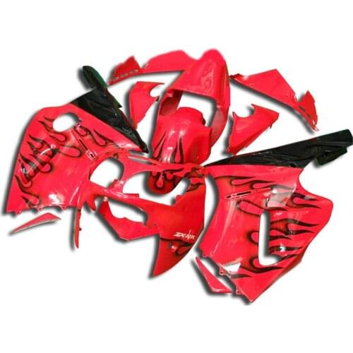 ABS black flames red Fairing kit for KAWASAKI Ninja ZX12R 00 01 ZX-12R ZX 12R 2000 2001 Full tank cover Fairings Set+Gifts