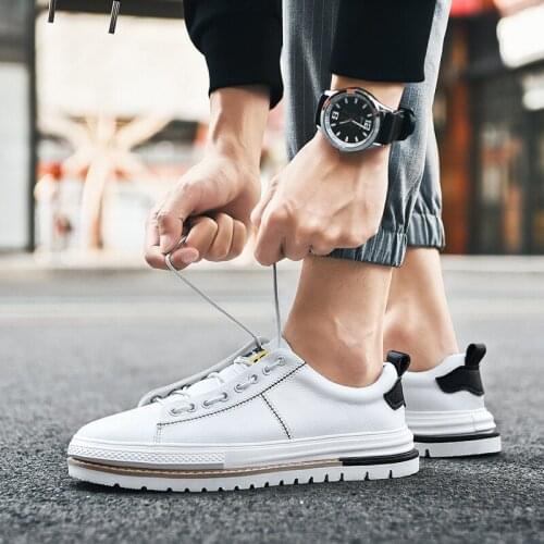 Summer New Mens White Pure color simple Casual Sneakers Comfortable breathable and non-slip Mens Outdoor sports 38-44