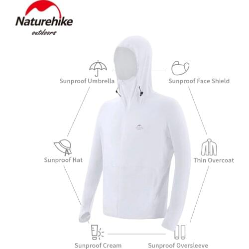 Naturehike Summer Outdoor Anti-UV Breathable Sun Protection Clothing Knitted Long-Sleeve Sunscreen Clothes For Camping Traveling
