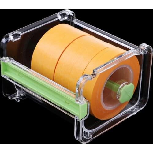 Set Portable Paper Tape Dispenser Cutter + 6/9/12/18/30mm Roll Masking Tapes