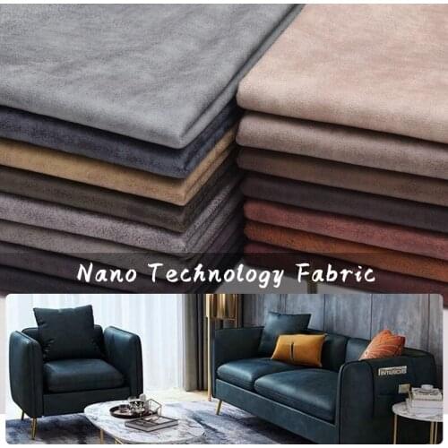 100*142cm Nano Technology Fabric Faux Leather Suede Fabric Diy Upholstery Furniture Sofa Anti-fouling Imitation Leather Fabric