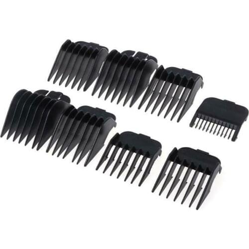 New 8Pcs Black Limit Comb For Universal Hair Clipper Guide Attachment Men Barber Shaver Replacement Accessories