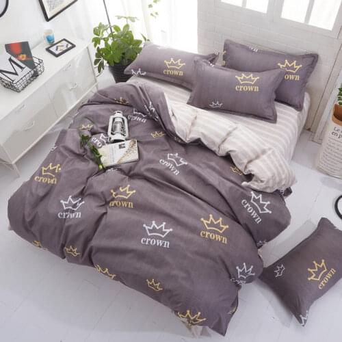 Comforter Bedding Set King Queen Twin 3/4Pcs Bedding Set Adult Teenage Boy Man Bed Linen Tradition Duvet Cover Pillowcase Sheets