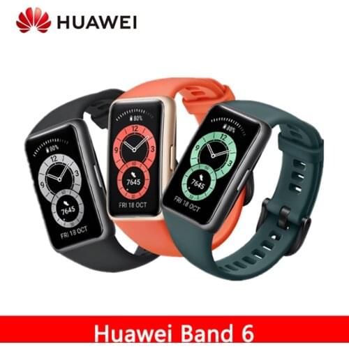 Huawei Band 6 Smartwatch All-day SpO2 Monitoring 1.47" FullView Display 2-Week Battery Life Fast Charging, Heart Rate Monitoring