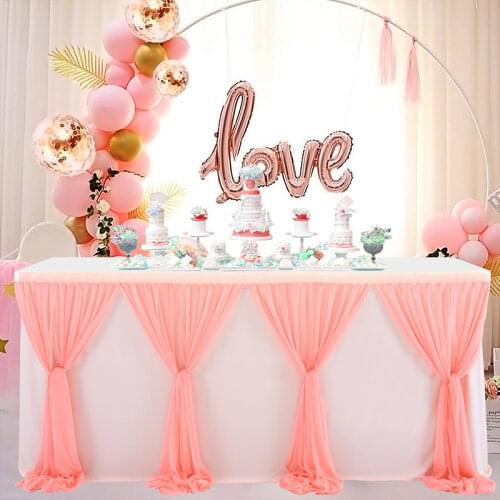 Tulle Table Skirt Wedding Birthday Party Cake Dessert Table Table Skirt Banquet Weddings Partys Home Hotel Decoration