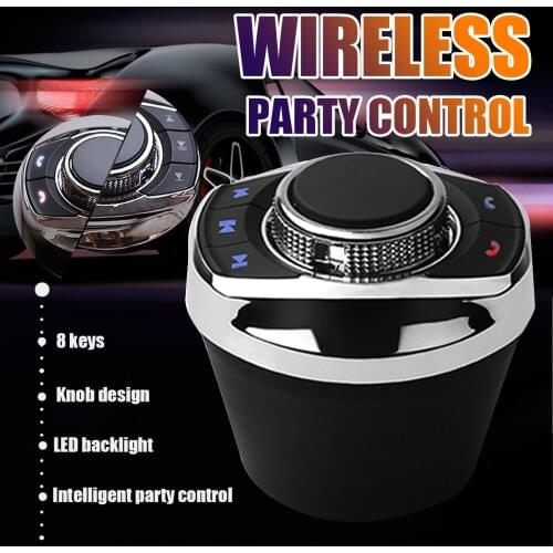 Universal Car Wireless Steering Wheel Control Button With LED Light 8-Key Functions For Car Radio Android Navigation Player