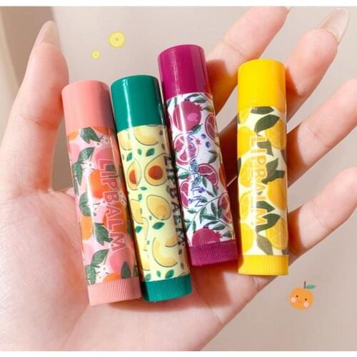 Moisturizing Lip Balm Stick Fruity Lip Gloss Hyaluronic Lipstick Long-Lasting Lips Care Cosmetics Smooth Lip Lines Makeup TSLM2