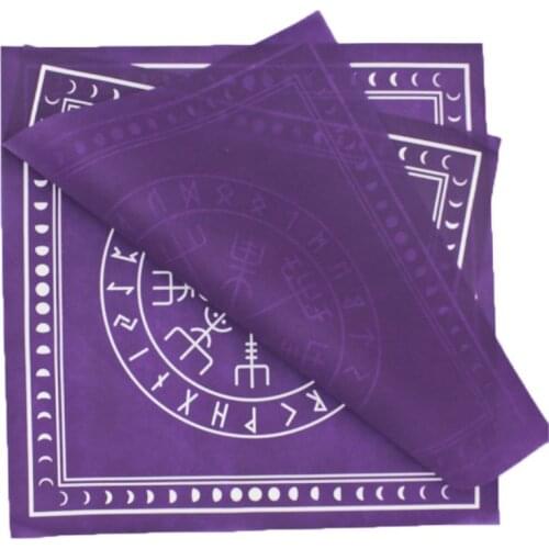 1pc 50*50cm Non-woven Tarots Tablecloth Rune Divination Altar Patch Tarots cloth Black/Purple
