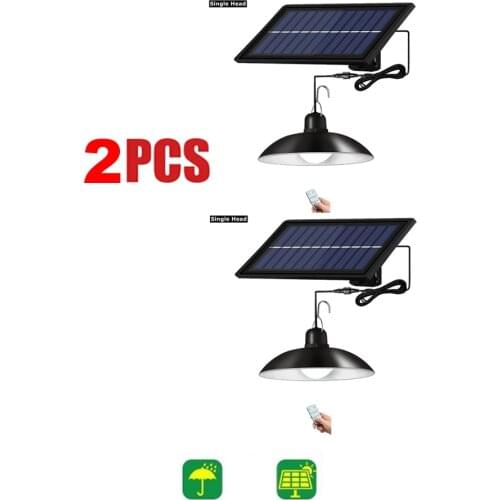 2pcs Retro Lampshade LED Outdoor Indoor Solar Light Waterproof Solar Pendant Lamp LED Courtyard Garden Lighting Lamp LED Yard Em