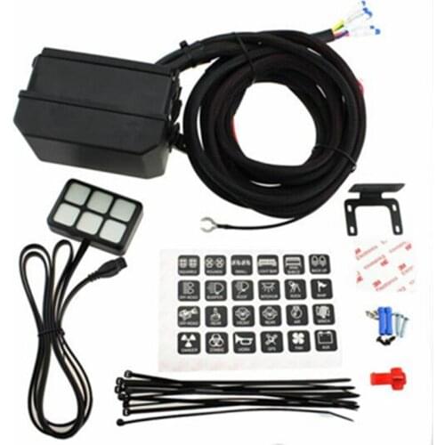 6 Gang Switch Panel Current Control System Box Waterproof Fuse Relay Kit for Car Boat Car Styling