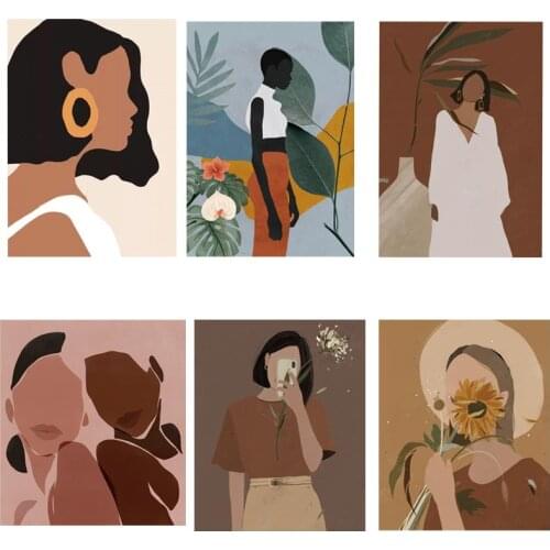 Abstract Fashion Lady Thermal Heat Transfer Sticker Vinly DIY Washable Iron-On Patches For Clothes Women T-shirt Applique Decor