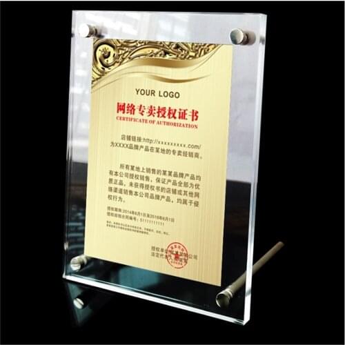 1pcs A4 L-shape Acrylic Menu List Sign Frame Clear Advertising Poster Display Stand