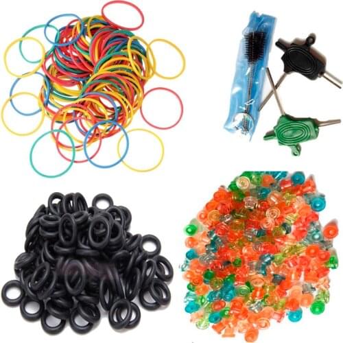 Tattoo Accessories Tattoo Supplies Rubber Bands Nipple Bands machine Cleaning Brush set free shipping for begginner tattoo kits