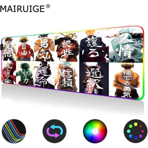 Anime Mouse Pad Large DIY Custom MousePad RGB Gaming Computer Mat Led Desk Mats Persona Pads 90x40cm/80x30cm/70x30cm