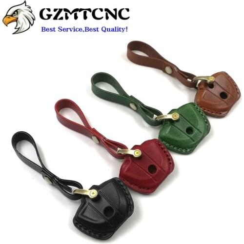 Genuine Leather Key Case Fob Cover Keychains For BMW Latte R Nine T S1000 XR RR F800GS C400X R1200GS G310GS Motorcycle KeyRing