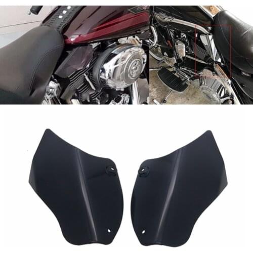 BLACK MOTORCYCLE HEAT DEFLECTORS FOR 2000-2017 HARLEY SOFTAIL MODELS ACCESSORIES