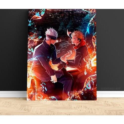 Yuji Itadori Satoru Gojo Jujutsu Kaisen Anime Decoration Print Home Decor Canvas Painting Bedroom Living Room Wall Art Poster