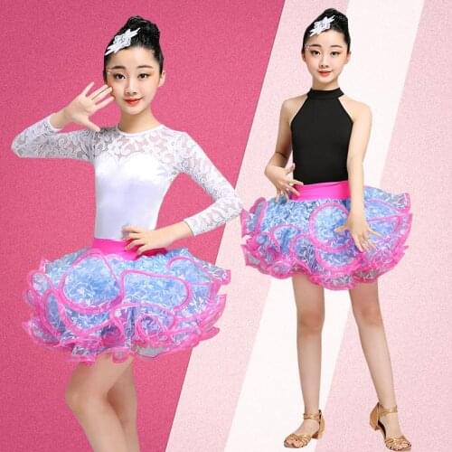 Child kid skirt Children Professional Latin Dance Dress Girls Ballroom Competition Dresses Modern Waltz tango Cha Cha Costumes