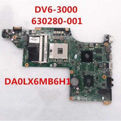 For HP DV6 DV6-3000 Laptop motherboard 630280-001 630280-601 DA0LX6MB6H1 DA0LX6MB6G2 HM55 DDR3 100% working well