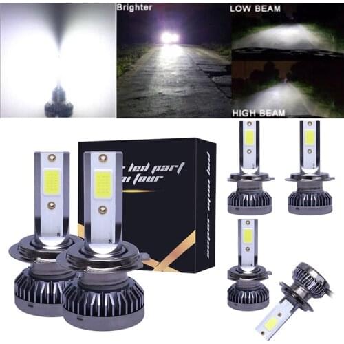 2PCS/set 6000K H7 white high quality 6000lm 12v led Car Headlight 360Degree Viewing High Power Car LED Light Auto Headlight Lamp