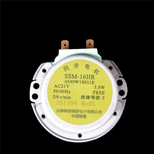 Microwave Oven Synchronous Motor Tray Motors SSM-16HR 6549W1S011E AC 21V 3W 50/60Hz for LG Microwave Oven Turntable Motor