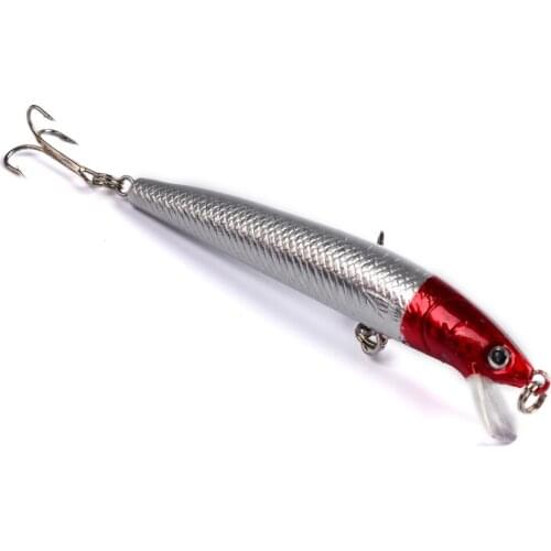 HiUmi 1PC Hard Fishing Lure Lure Bait Tight Wobble Slow Floating 8.5g 9.5cm With Three Hooks Minow Lure Random colors
