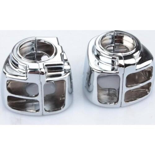 Chrome Motorcycle Motorbike Switch Housing Cover Caps For 1996-2006 Harley Dyna Softail Wide Glide Fatboy Sportster XL 883 1200