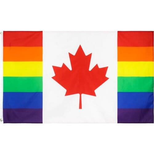 90x150 CM LGBT rainbow canadian gay pride flag of canada For Decoration