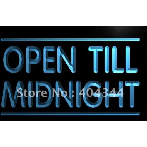 LK081- Open Till Midnight Cafe Bar Pub Light Sign home decor crafts