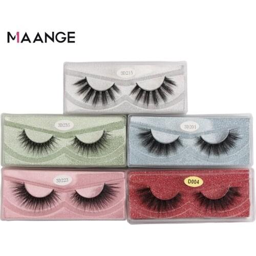 MAANGE 1 Pair 3D/5D Eyelashes Mink Lashes Thick HandMade Full Strip Lashes Cruelty Free Mink Lashes Soft False Eyelashes Makeup