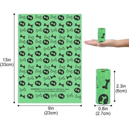 Christmas Special Style Dogs Poop Bag Biodegradable Dog Poop Bags Pet Waste Bags Clean Up Refill Rolls Pet Poop Bags 8 Rolls