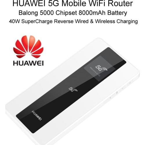 World First HUAWEI 5G Mobile WiFi Pro Router With Balong 5000 Chipset 8000mAh Battery Dual-Mode Networking Incredible 5G Speed